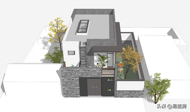 150平二層簡約現(xiàn)代別墅，外觀精致大氣，在北京30萬就能蓋成。