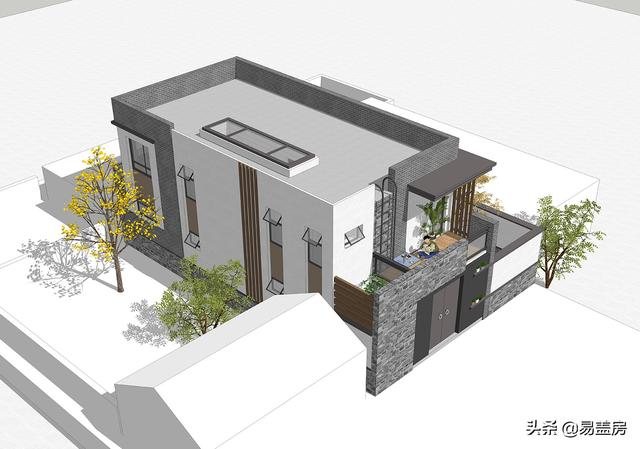 150平二層簡約現(xiàn)代別墅，外觀精致大氣，在北京30萬就能蓋成。