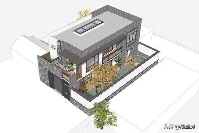 150平二層簡約現(xiàn)代別墅，外觀精致大氣，在北京30萬就能蓋成。