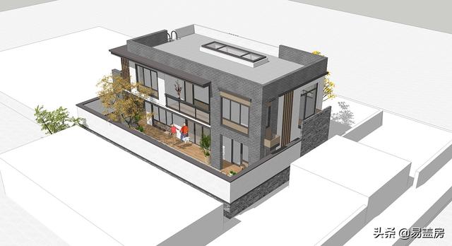 150平二層簡約現(xiàn)代別墅，外觀精致大氣，在北京30萬就能蓋成。