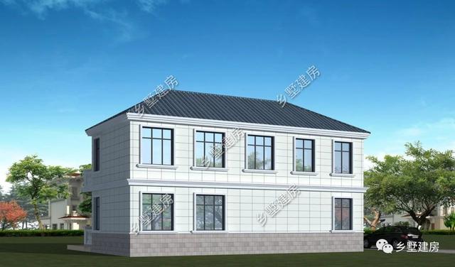 占地124平二層農(nóng)村小別墅設計圖，簡約而不簡單，造價還實惠，建上一棟面子十足！