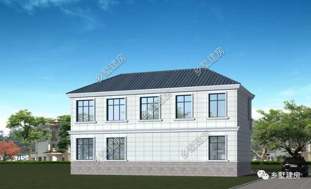 占地124平二層農(nóng)村小別墅設計圖，簡約而不簡單，造價還實惠，建上一棟面子十足！