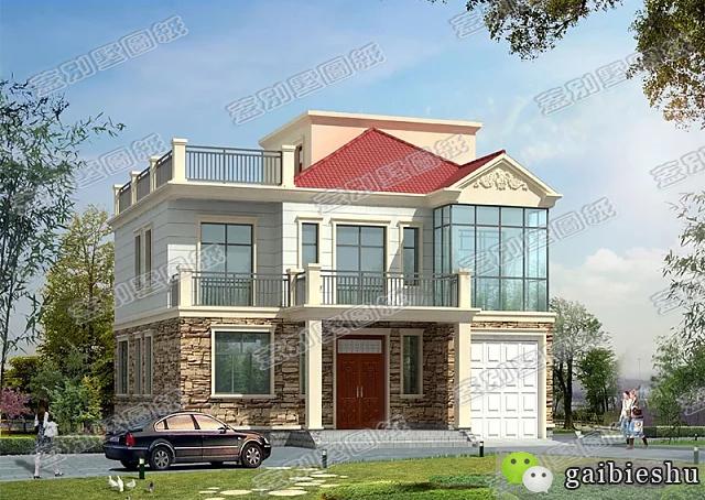 30萬以內農村新穎二層自建房，二樓主臥的陽光房最搶眼。