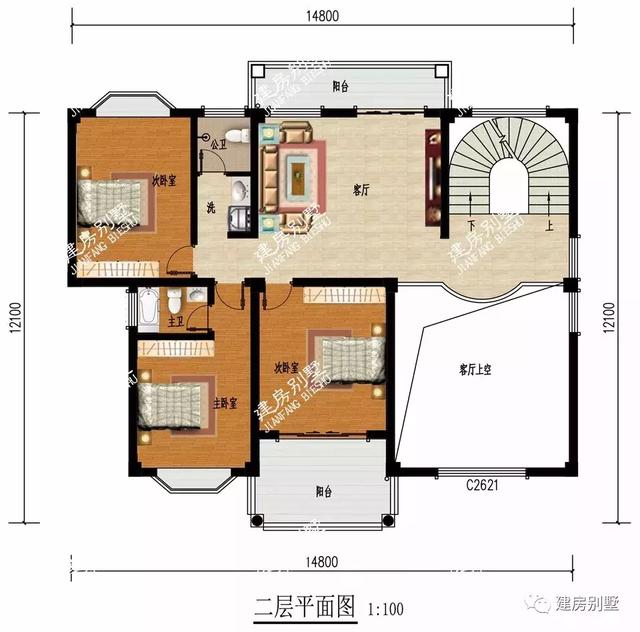 14.8×12.1四層豪宅別墅設計圖，內配復式客廳和健身房，生活低調有內涵。