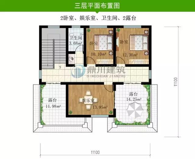8套新穎帶露臺的別墅設計圖，外觀和布局來看都很滿足農村的生活需求