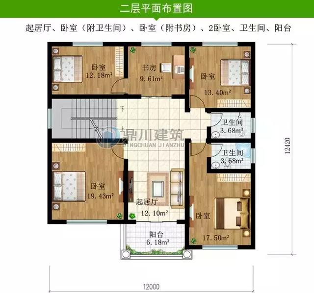 8套新穎帶露臺的別墅設計圖，外觀和布局來看都很滿足農村的生活需求