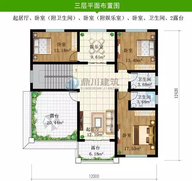 8套新穎帶露臺的別墅設計圖，外觀和布局來看都很滿足農村的生活需求