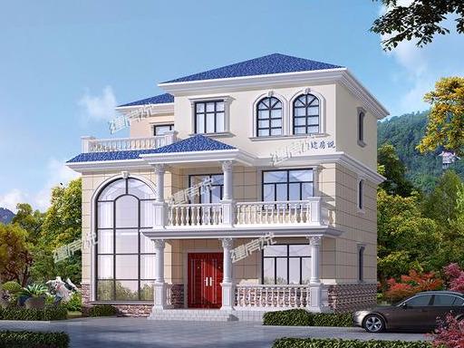12x12.5米三層經典歐式別墅設計圖，在農村有這樣的房子，城里給房都不換。