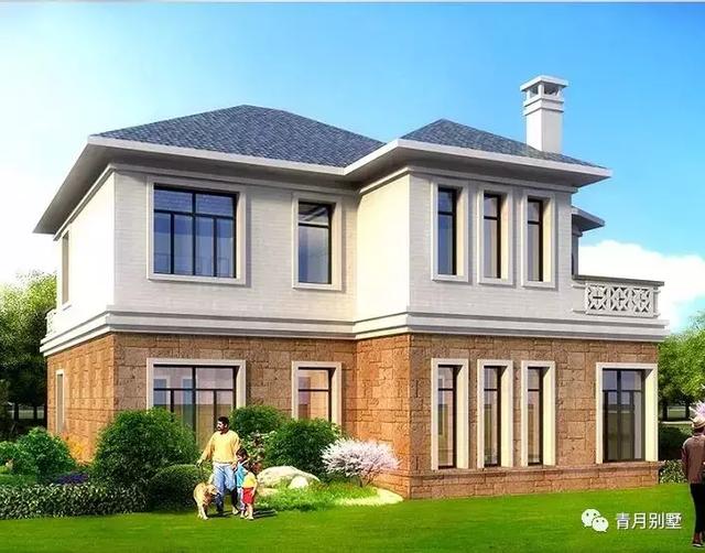 25萬農村二層現代時尚小樓設計圖，露臺精美大方，越看越喜歡。