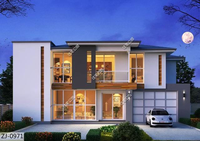 精選5款現(xiàn)代風別墅設計圖，簡約時尚，年輕人都搶著在村里建。