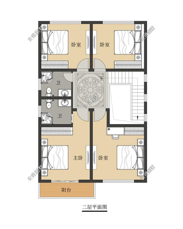 二層現代中式小別墅，外觀耐看大方，造價實惠，很適合農村自建。