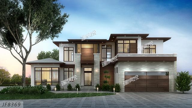 最火現代別墅設計圖，簡約大氣，引領建房界的新潮流。