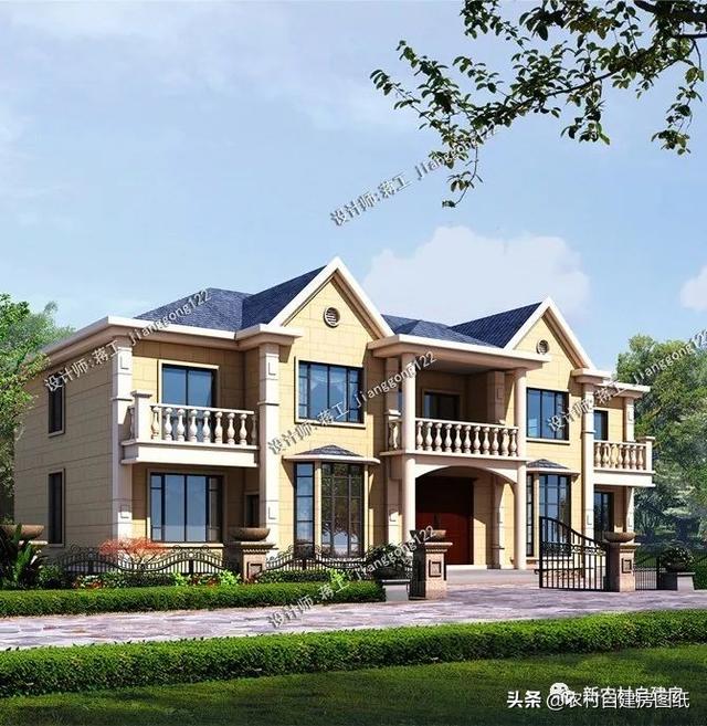 推薦5套農村兄弟雙拼別墅，2款共用堂屋，主體最低單戶20萬起就能建，很合算。