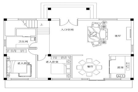 10.0x10.1米三層農(nóng)村自建房，造價(jià)在30萬(wàn)以?xún)?nèi)。
