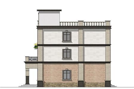 10.0x10.1米三層農(nóng)村自建房，造價(jià)在30萬(wàn)以?xún)?nèi)。