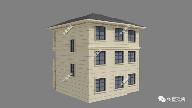 106平三層經典歐式別墅設計圖，時尚大氣，養老就選這套。