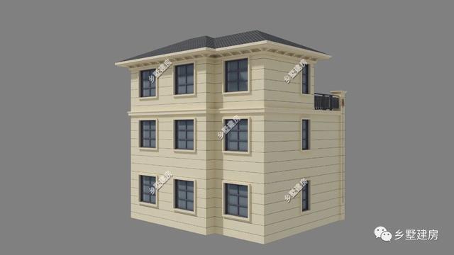 106平三層經典歐式別墅設計圖，時尚大氣，養老就選這套。