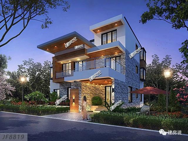 私人定制的三層現代別墅，非常有氣質有格調，建棟在老家絕對萬里挑一。