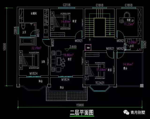 占地158平二層小別墅設計圖，時尚精美，功能齊全，非常適合農村自建房。
