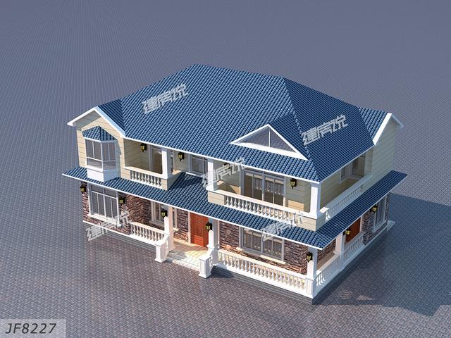 占地180平二層田園風別墅設計圖，30萬以內建成，一點也不比城里的差。