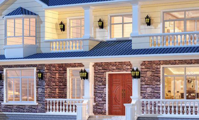 占地180平二層田園風別墅設計圖，30萬以內建成，一點也不比城里的差。