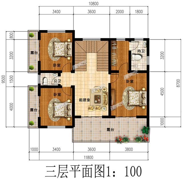 新中式三層別墅設計圖，外觀獨特，配色新穎，江西的老表搶著要建一棟。