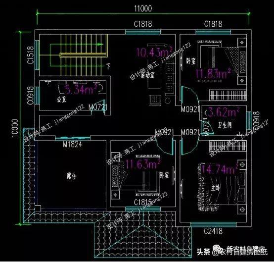 占地110平三款農村自建房，外觀舒適大氣，室內布局也是好戶型，造價也不高。