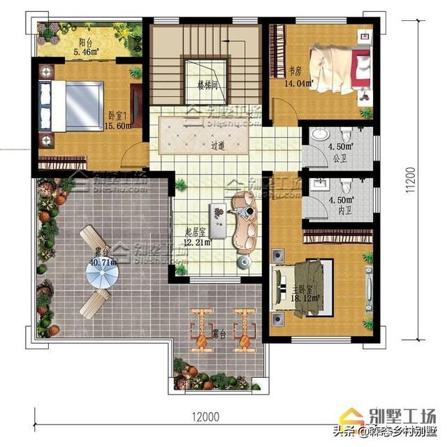 占地147三層農村別墅設計圖，戶型方方正正，符合傳統審美，喜歡的朋友可以留作參考。