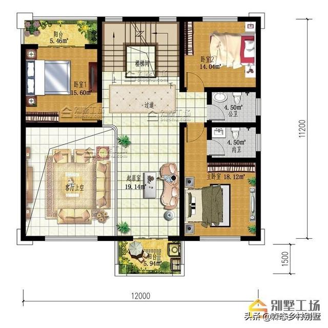 占地147三層農村別墅設計圖，戶型方方正正，符合傳統審美，喜歡的朋友可以留作參考。