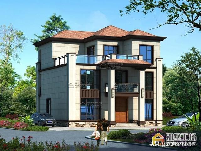 占地147三層農村別墅設計圖，戶型方方正正，符合傳統審美，喜歡的朋友可以留作參考。