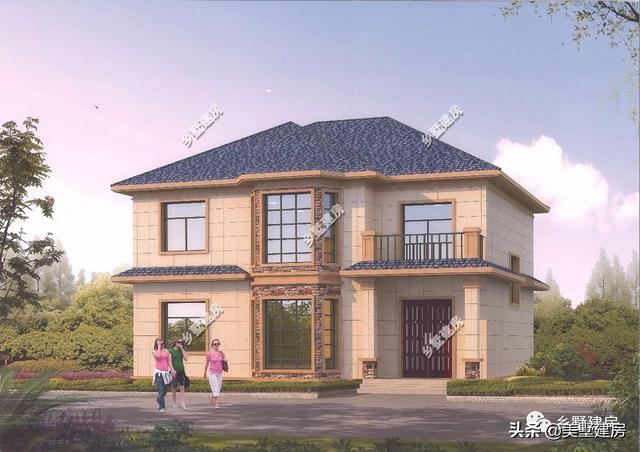 12.6X11.6米二層歐式別墅設計圖，二十幾萬建成，小日子過得別提多美。