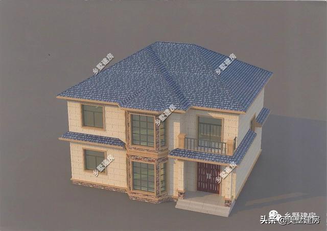 12.6X11.6米二層歐式別墅設計圖，二十幾萬建成，小日子過得別提多美。