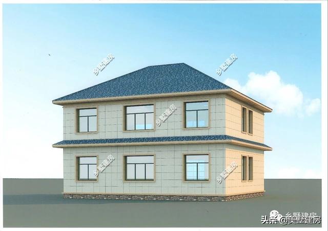 12.6X11.6米二層歐式別墅設計圖，二十幾萬建成，小日子過得別提多美。