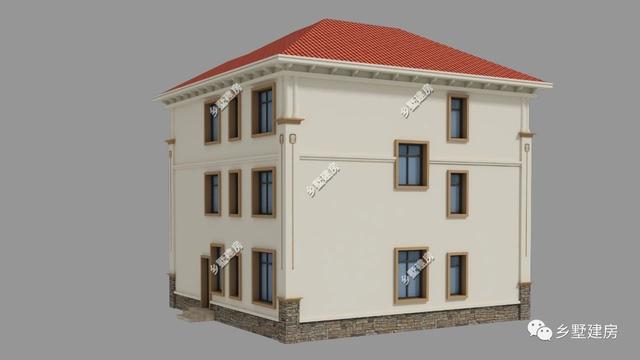 14.7×16.2米三層歐式別墅設計圖，簡約而不簡單，挑空客廳設計，這樣的房子真的美極了