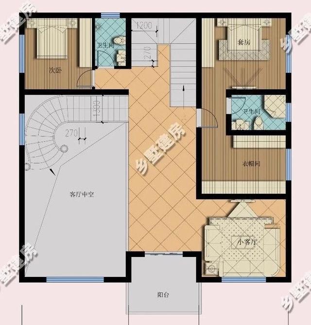 14.7×16.2米三層歐式別墅設計圖，簡約而不簡單，挑空客廳設計，這樣的房子真的美極了