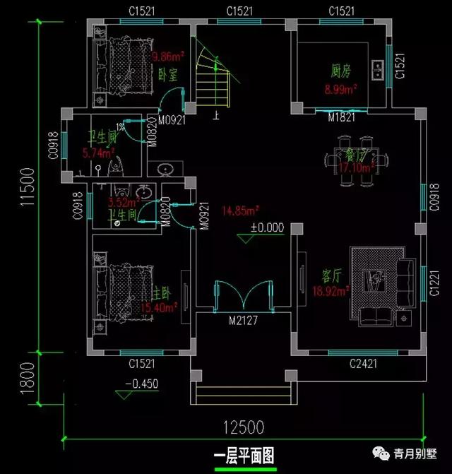 占地131平三層小別墅設計圖，時尚亮麗，帶大露臺，非常實用。