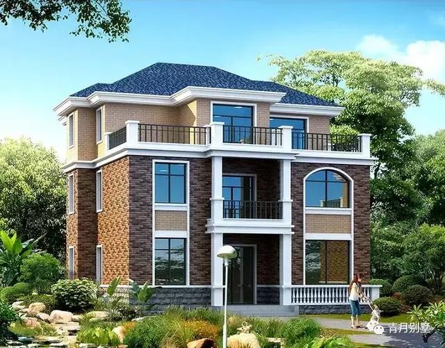 占地131平三層小別墅設計圖，時尚亮麗，帶大露臺，非常實用。