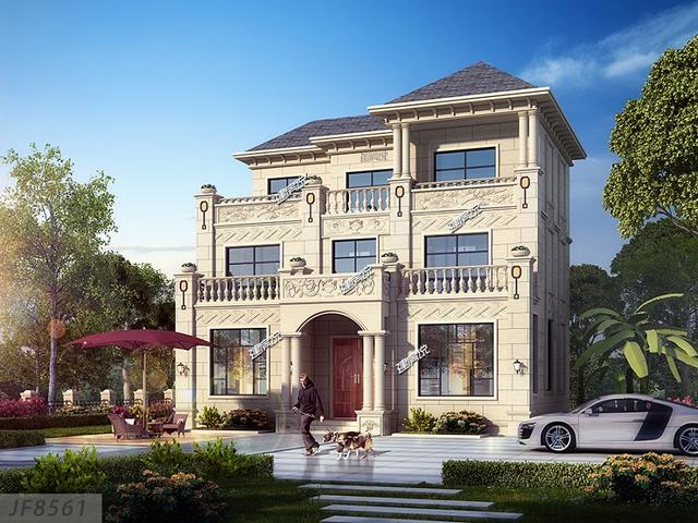 占地134米三層農村自建房，外觀清新靚麗，建棟在老家，絕對氣質凸出。