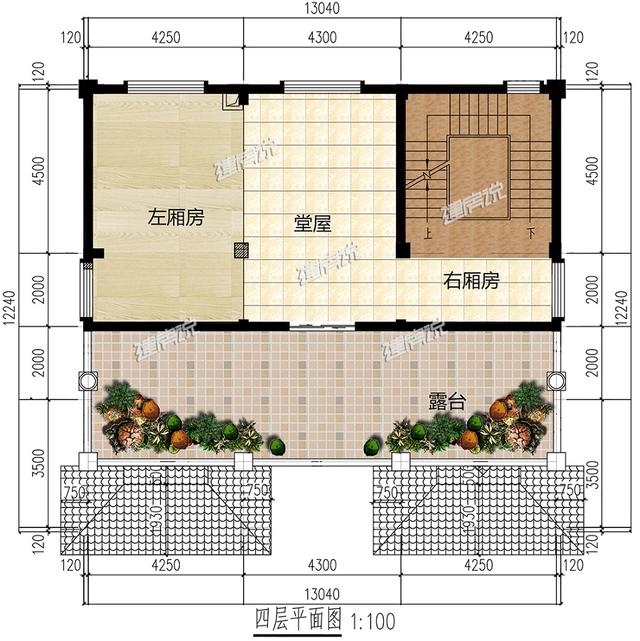 三層農村住宅設計圖，帶火灶，外觀十分漂亮，室內布局實用性強。