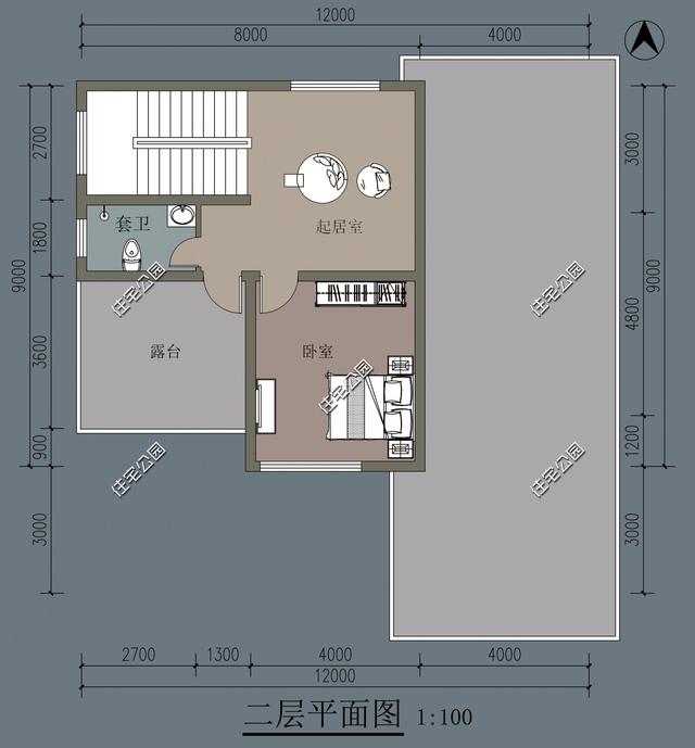 在滿是歐式洋樓的農村里，建一棟這樣的現代風格住宅一定很亮眼！