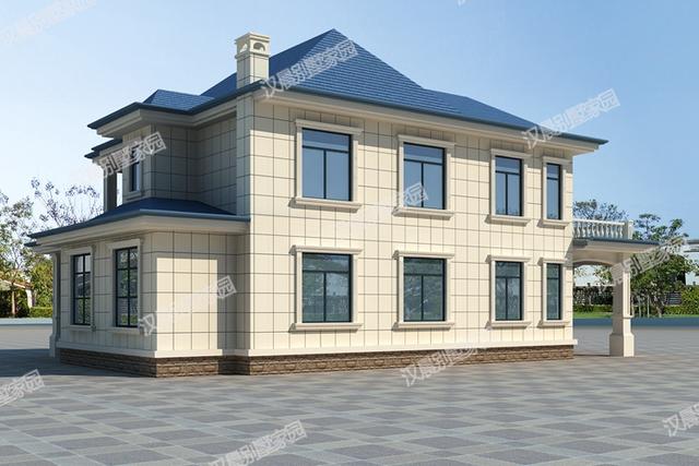 新款二層農(nóng)村小別墅，兩種方案設(shè)計，車庫+堂屋+復(fù)式中空，你喜歡嗎？