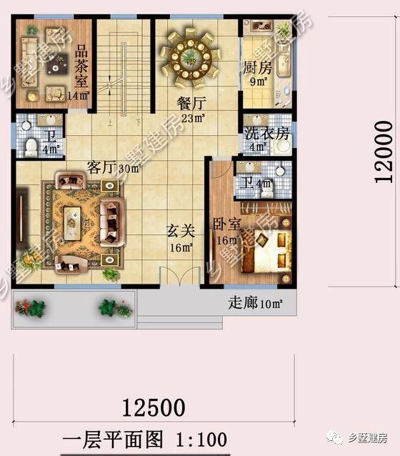 55萬二層歐式別墅設計圖，奢華優雅，美觀實用，真是越看越有韻味！