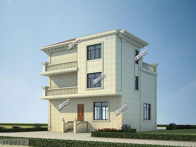 11.16米x11.48米三層農(nóng)村小樓設(shè)計圖，精致漂亮，適合農(nóng)村自建。