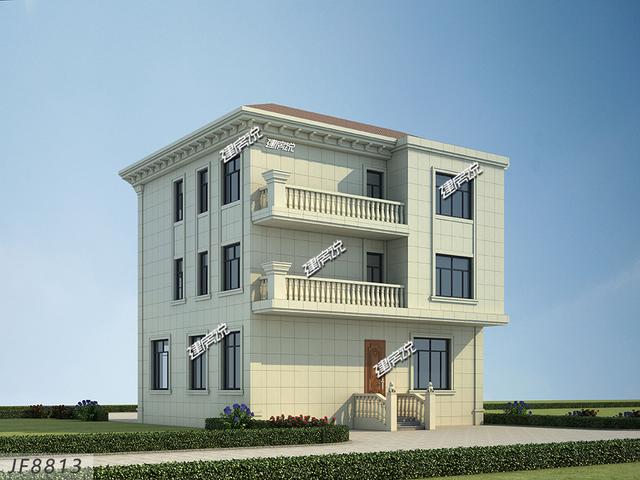 11.16米x11.48米三層農(nóng)村小樓設(shè)計圖，精致漂亮，適合農(nóng)村自建。