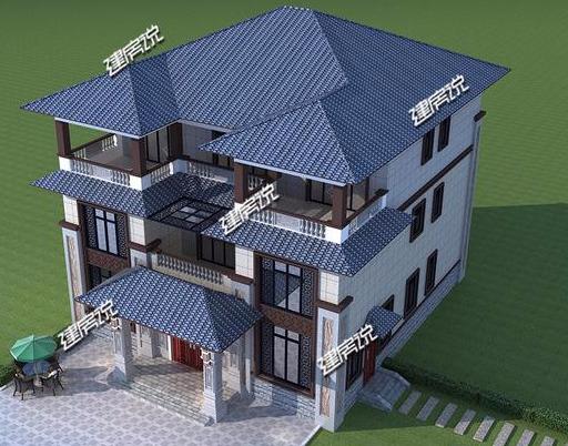 占地223平三層新中式別墅，蓋在青山綠水間，一定是一道再靚麗不過的風景線了。