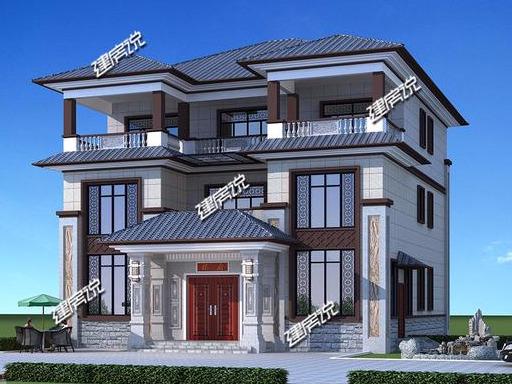 占地223平三層新中式別墅，蓋在青山綠水間，一定是一道再靚麗不過的風景線了。