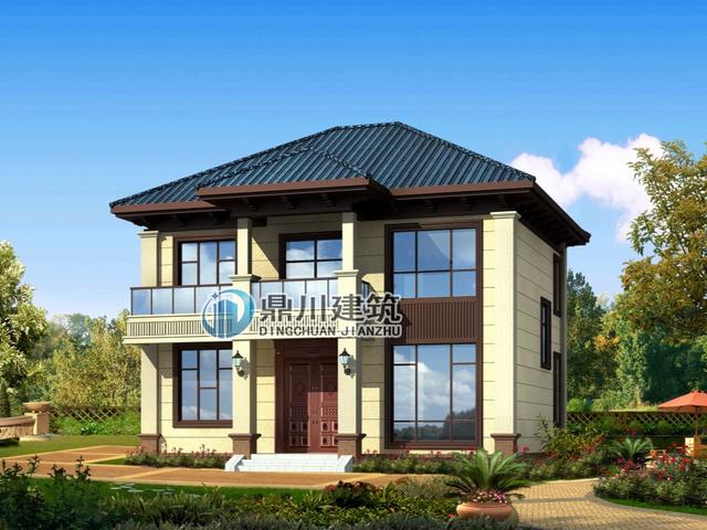 簡單的二層農村自建房，外形別致大氣，在村子里絕對找不到同款。