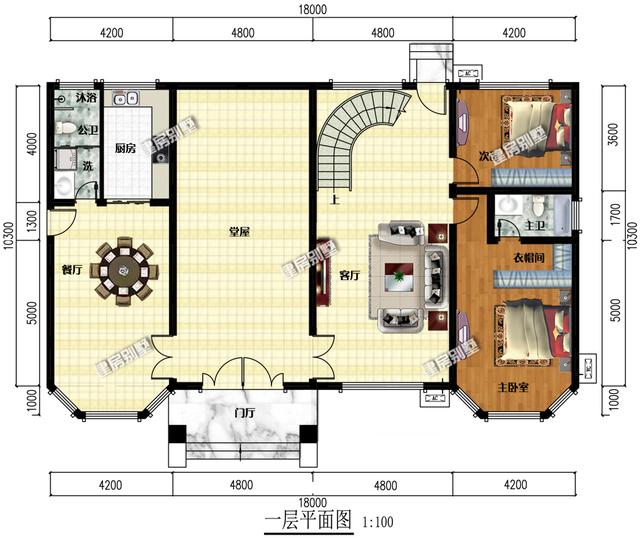 帶涼亭和露臺的三層農(nóng)村自建房，超大堂屋設(shè)計(jì)，一棟四開間，豪華氣派！