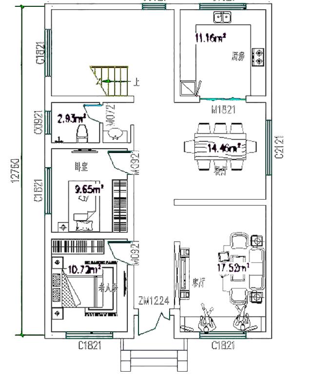 三層平屋頂農村別墅，簡約現代歐式風，多窗戶設計，南北通透。