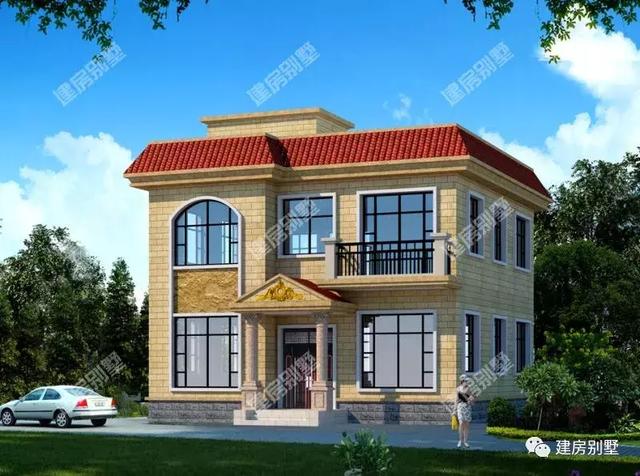 兩款平屋頂設計的二層自建房，造價實惠，第二棟，外觀裝修更是省事。